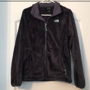 Grey and mint green North Face jacket